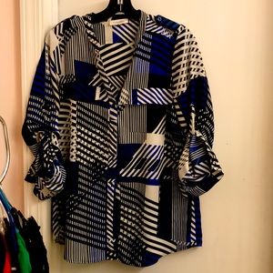 Geometric print blouse